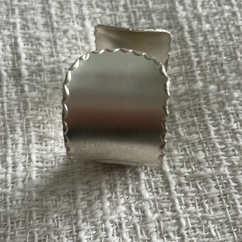 Rustic Cuff Silver Gold Two Tone Wide Cuff Bracel… - image 7